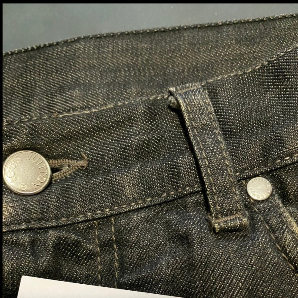 Louis Vuitton Flared Fleur LV Logo Jeans - Picture 4 of 8
